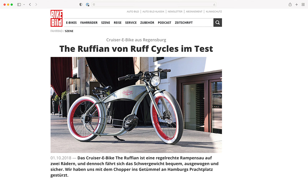 Press Release - Bike Bild on the Ruffian