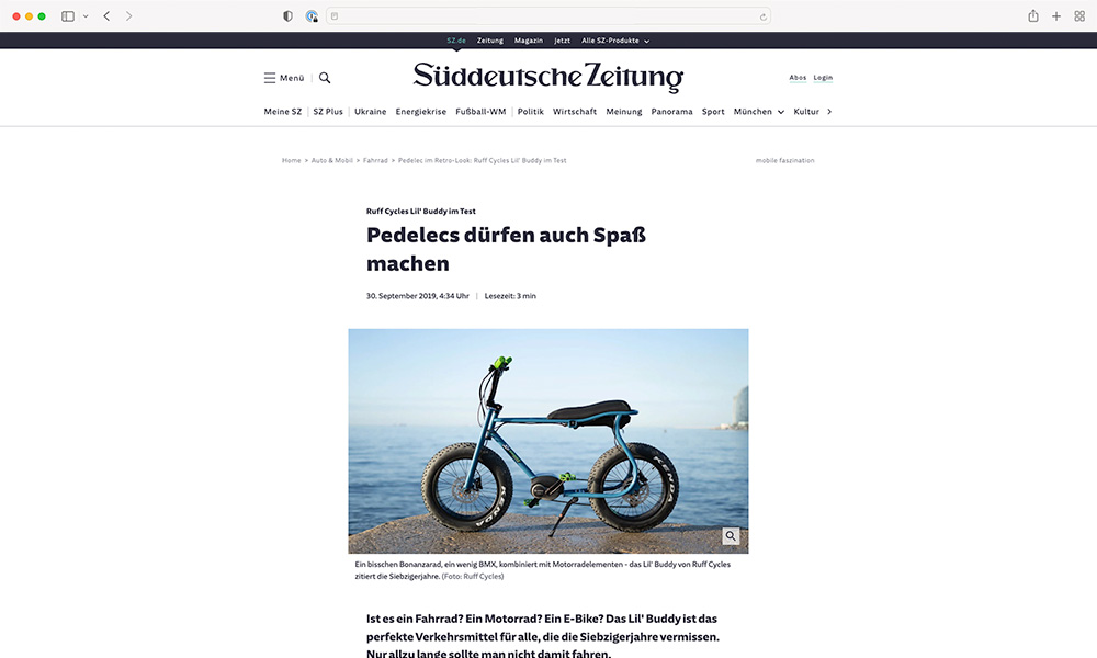 Press Release - Süddeutsche on the Lil'Buddy