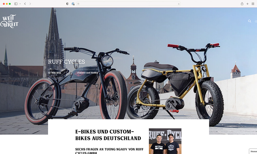Press Release - Weit und Breit on RUFF CYCLES