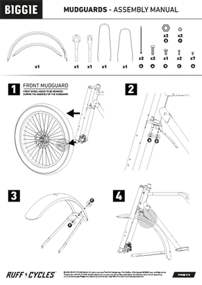 RUFF CYCLES Manual Mudguards