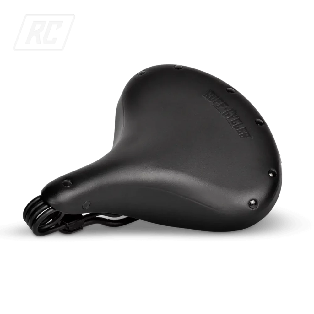 RUFF CYCLES Wrangler Leather Saddle - Black
