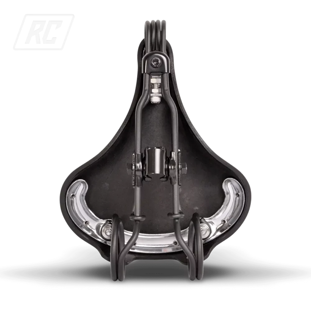RUFF CYCLES Wrangler Leather Saddle - Black