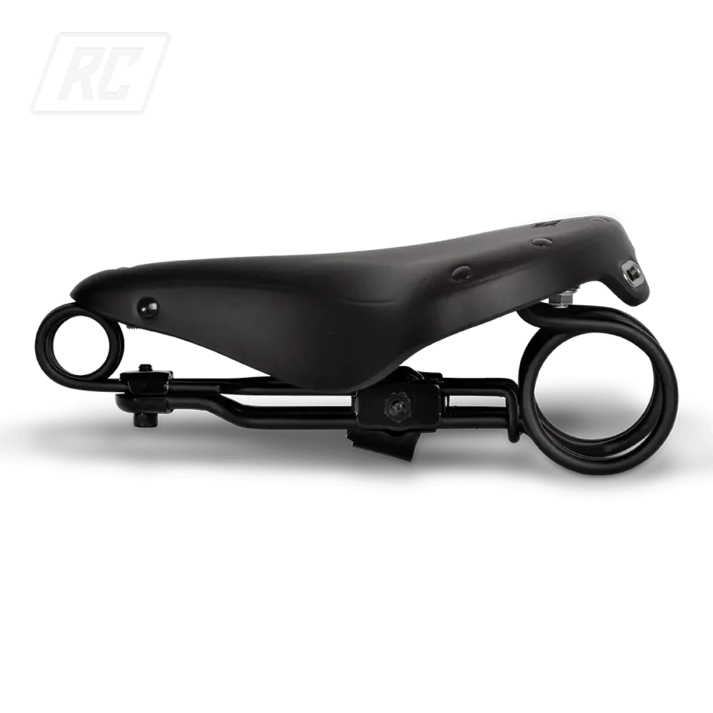 RUFF CYCLES Wrangler Leather Saddle - Black
