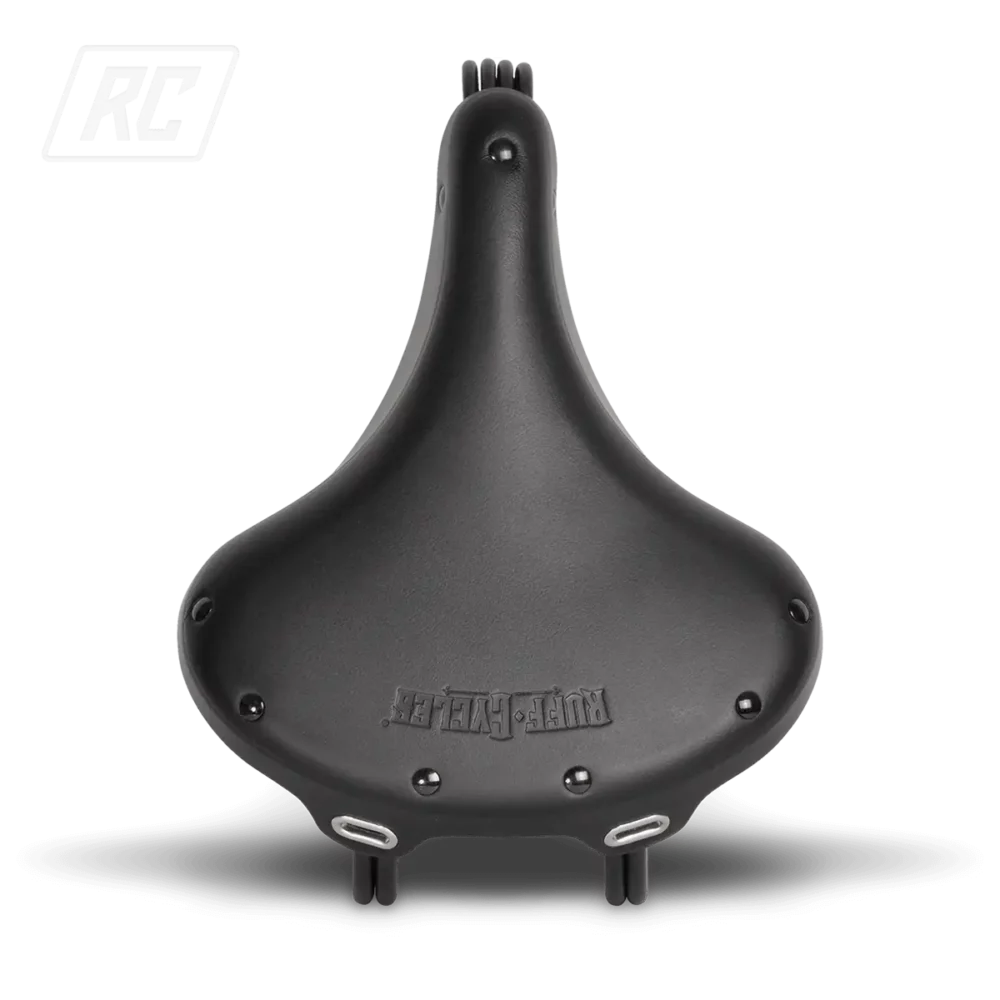 RUFF CYCLES Wrangler Leather Saddle - Black