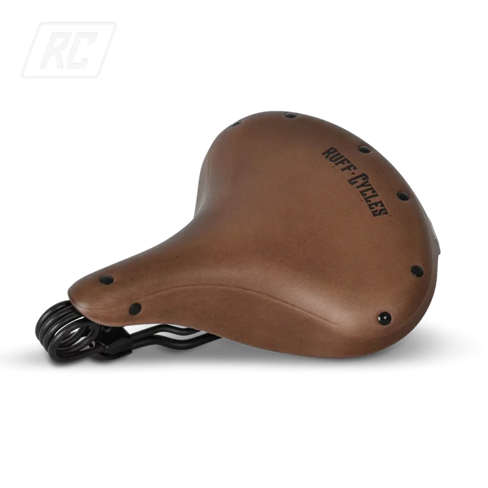RUFF CYCLES Wrangler Leather Saddle - Brown
