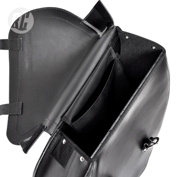 RUFF CYCLES The Ruffian Leather Saddle Bag - Black