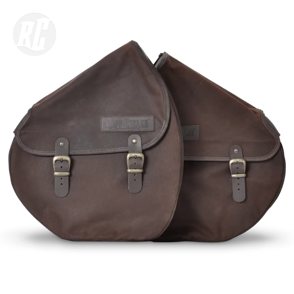 RUFF CYCLES The Ruffian Saddle Bag Slim - Waxed Canvas Brown