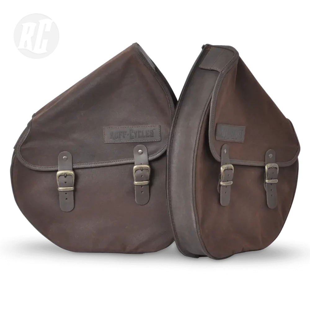 RUFF CYCLES The Ruffian Saddle Bag Slim - Waxed Canvas Brown