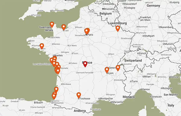 RUFF CYCLES Subventions - Map