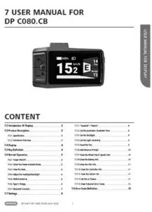 RUFF CYCLES / Bafang Display DP C080 Manual